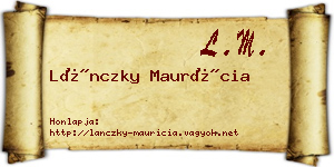 Lánczky Maurícia névjegykártya